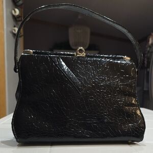 Vintage Lennox Black Textured Shoulder Bag
